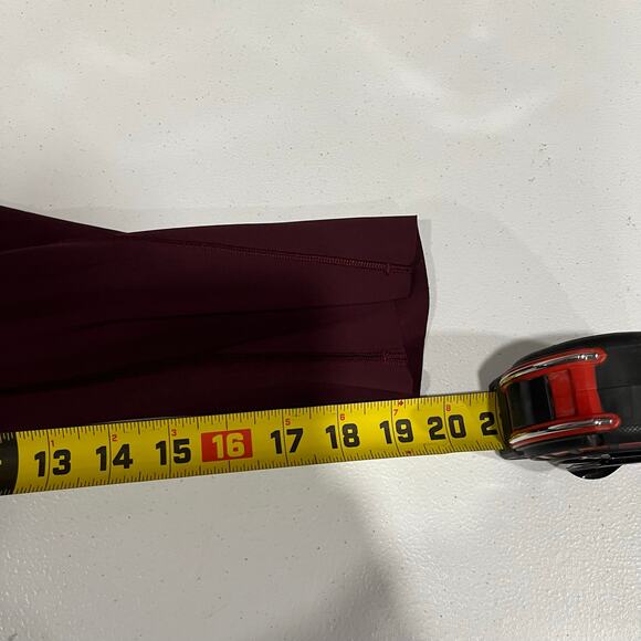 Lululemon Women Fast Free HR Crop 19” LW6BCUS Maroon Size 6 Gym Workout - Picture 7 of 8